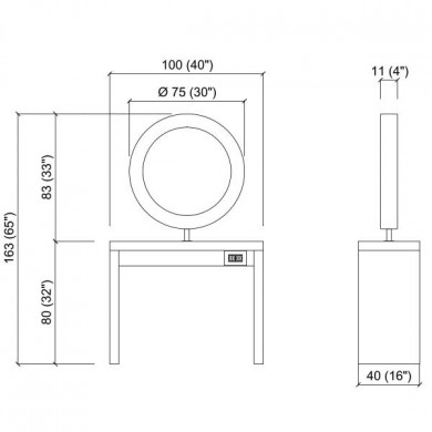 Зеркало парикмахерское &quot;Monobert Wall&quot;
